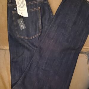 NWT Talbots Women's Dark Blue Heritage Straight Leg Jeans 5 Pocket 12